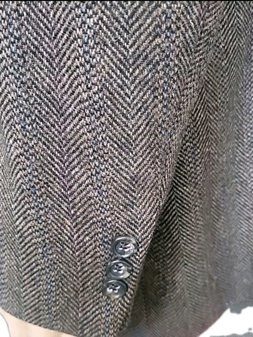Cricketeer Blazer Mens 48L Brown Herringbone Lambswool Sport Coat Jacket Canada - Picture 5 of 14